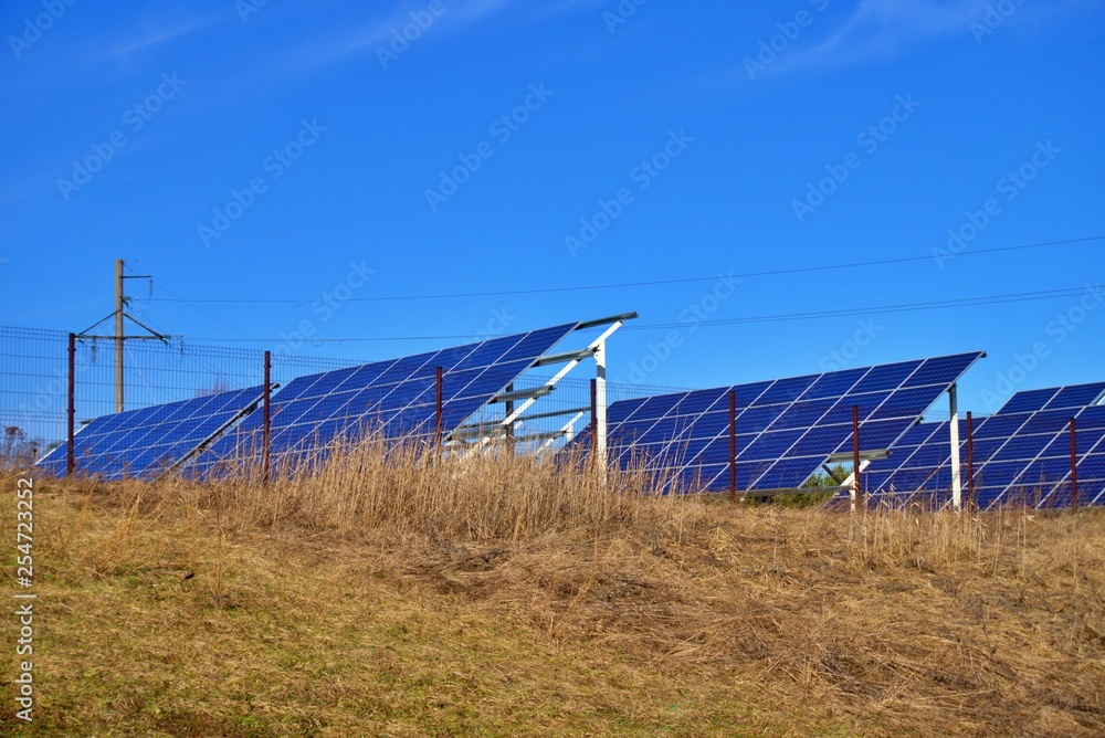 Solar Energy Farm with photovoltaic panels