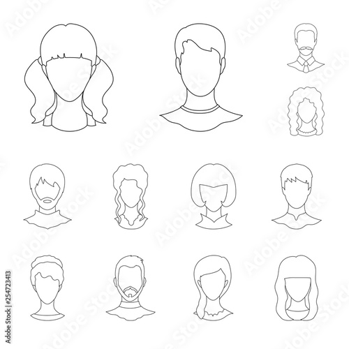 Vector illustration of professional and photo logo. Collection of professional and profile vector icon for stock.