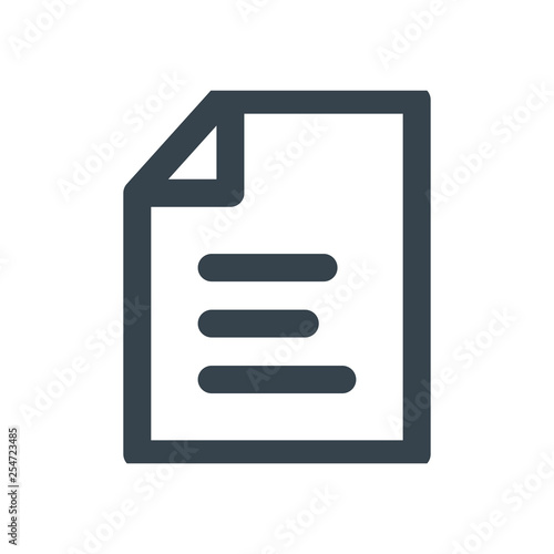 Paper file icon. Document sign