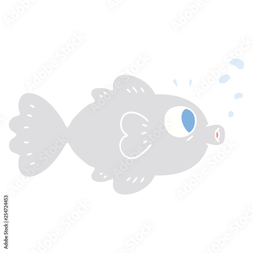 quirky hand drawn cartoon fish