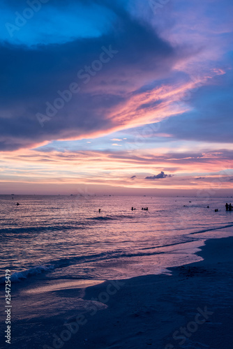 Blushing sunset in Treasure Island  Florida