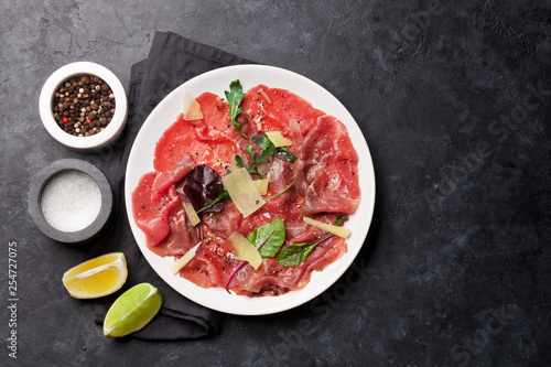 Принти на полотні Marbled beef carpaccio