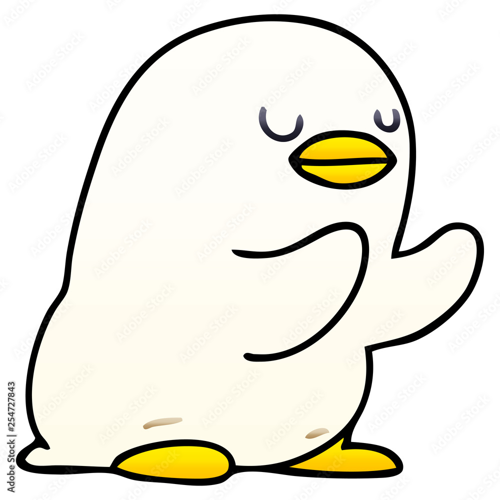 quirky gradient shaded cartoon duckling quirky gradient shaded cartoon duckling