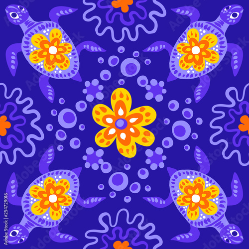 Mexican talavera ceramic tile pattern.
