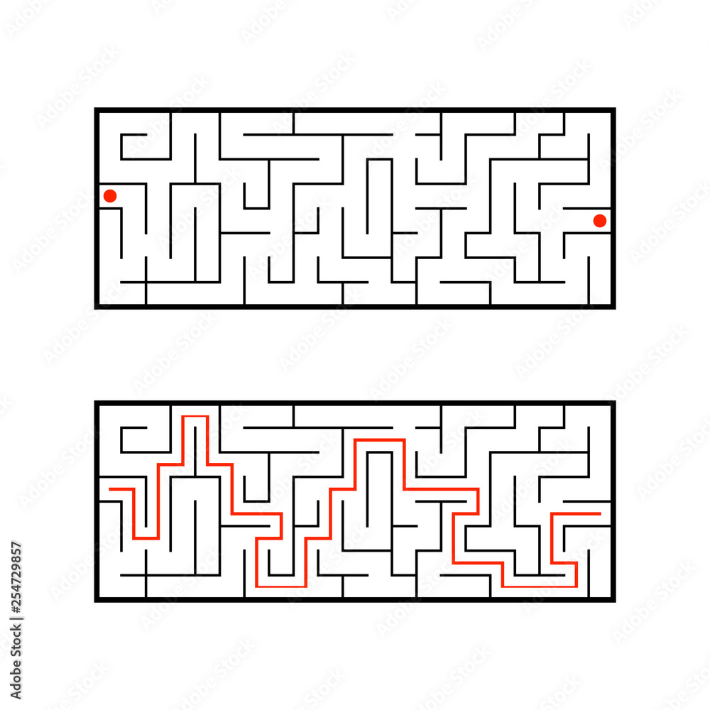 Abstact labyrinth. Game for kids. Puzzle for children. Maze conundrum. Vector illustration. Abstact labyrinth. Game for kids. Puzzle for children. Maze conundrum. Vector illustration.