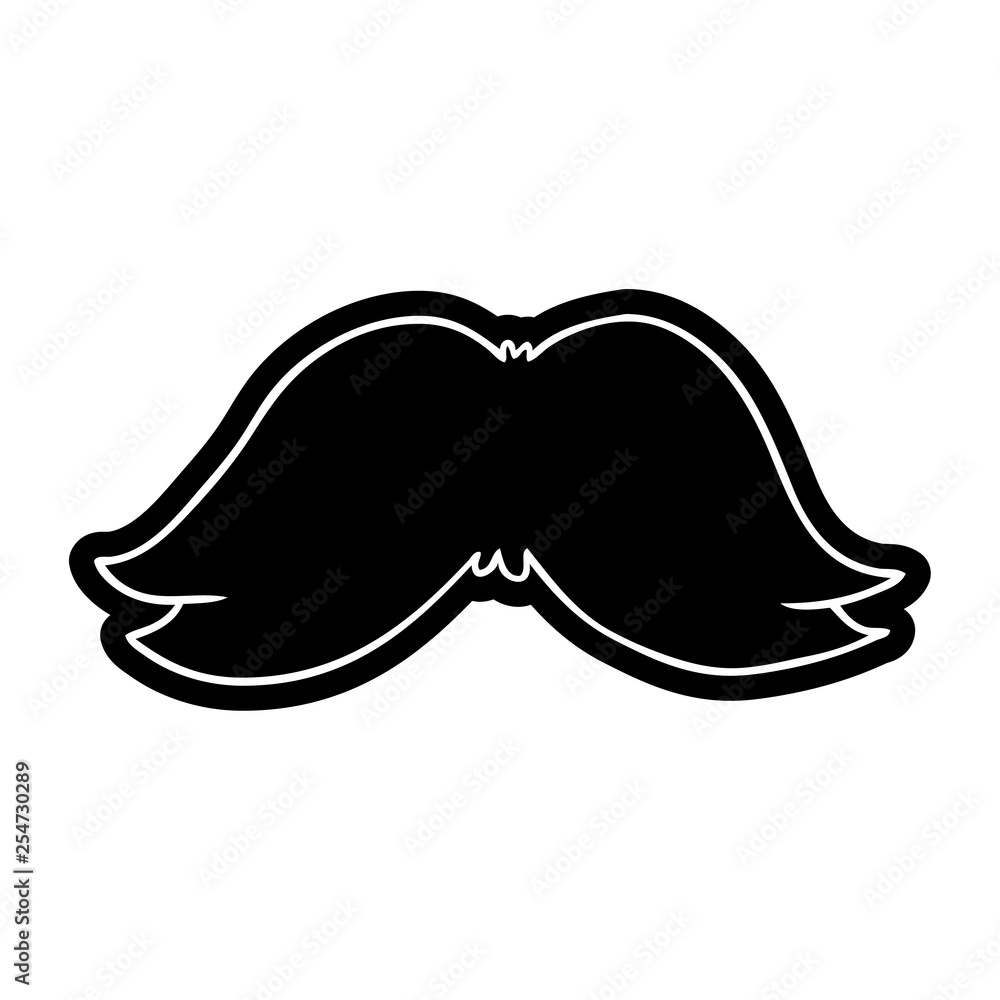 cartoon icon drawing of a mans moustache cartoon icon drawing of a mans moustache