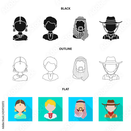 Isolated object of imitator and resident symbol. Collection of imitator and culture stock symbol for web.