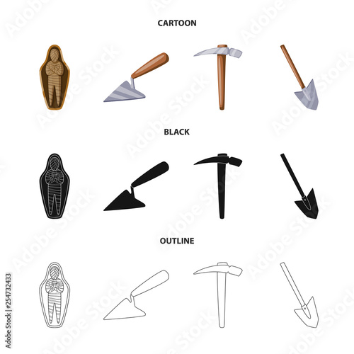 Vector illustration of story and items symbol. Set of story and attributes  stock vector illustration.