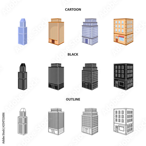 Vector design of construction and building icon. Collection of construction and estate vector icon for stock. photo