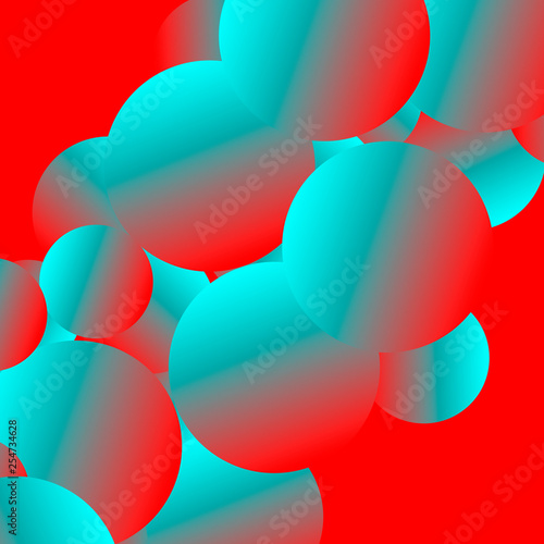 Modern abstract vector design with acidic spheres.
