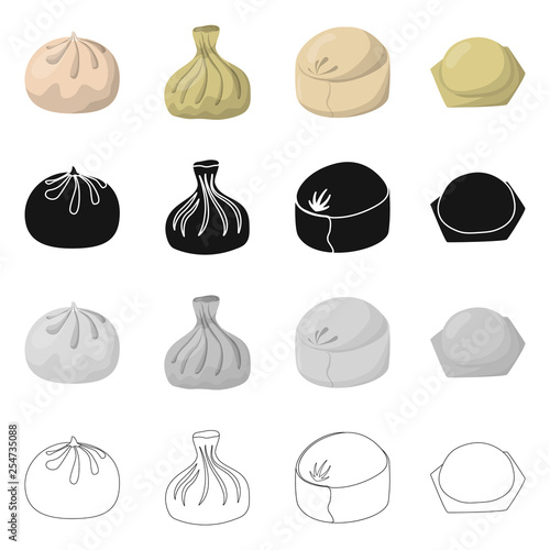 Vector illustration of products  and cooking icon. Collection of products  and appetizer stock vector illustration.