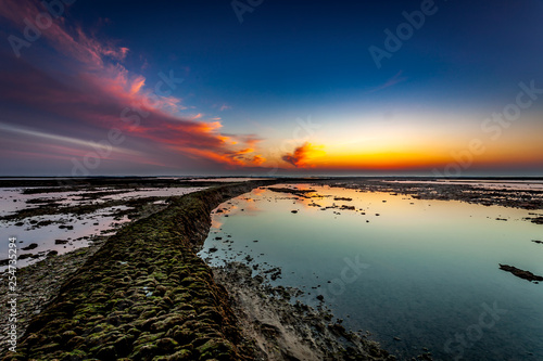 Beach of the Corrales,  fish pens, of Rota, Cadiz, Spain