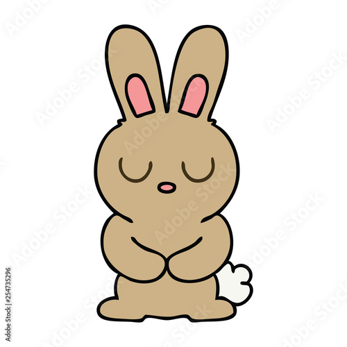 quirky hand drawn cartoon rabbit