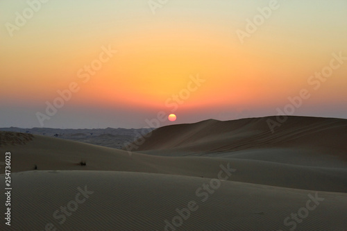 Beautiful Sunset in Desert © Swaminathan
