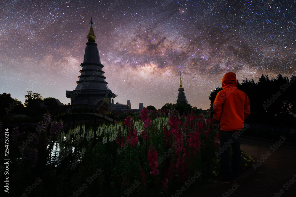 Milky way and stars at Doi Inthanon,Thailand.