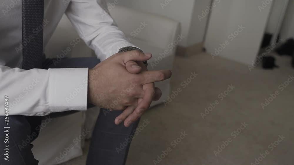 Handsome hands of a thinking businessman. Handsome hands of a thinking businessman.