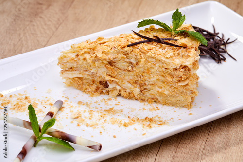 Canvas Print traditional napoleon cake