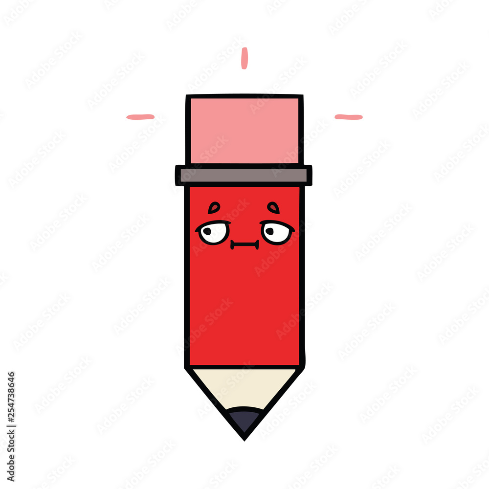 Obraz premium cute cartoon pencil