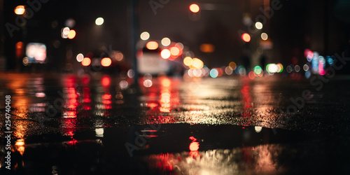 Regen, Straße, Stadt, Dunkel