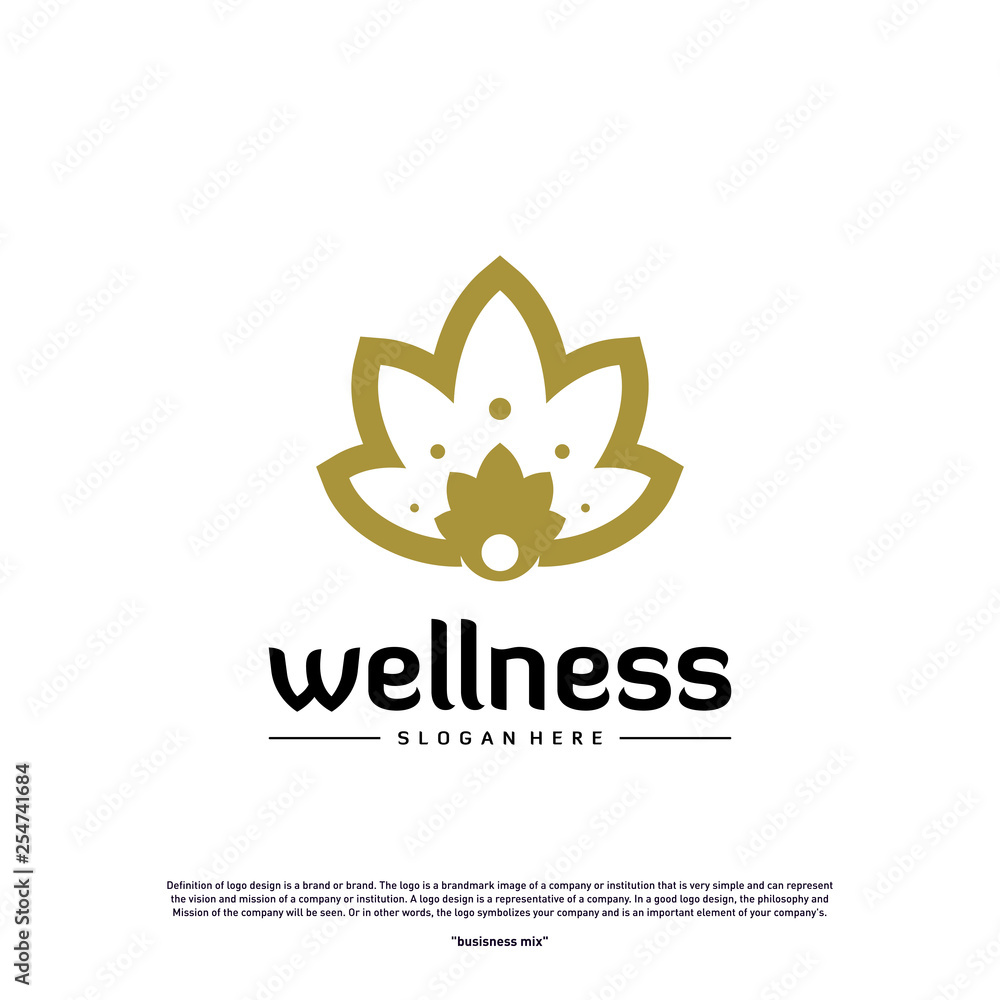 Wellness Logo Design Concept. Nature Leaf Logo Design Template Vector. Icon Symbol