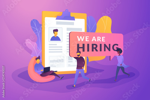 Recruitment agency vector creative concept illustration.