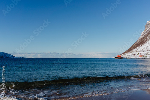 Europäisches Nordmeer, Küste Norwegen im Winter