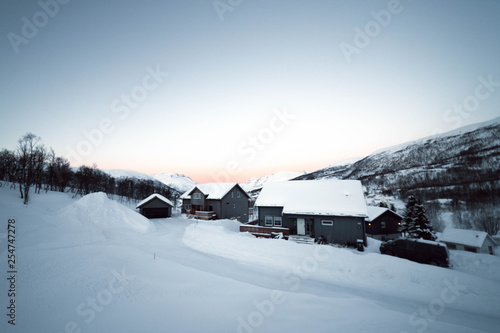 Norwegian landscape in winter (Tromsø, north of Norway)