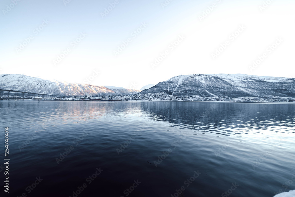 Norwegian landscape in winter (Tromsø, north of Norway)