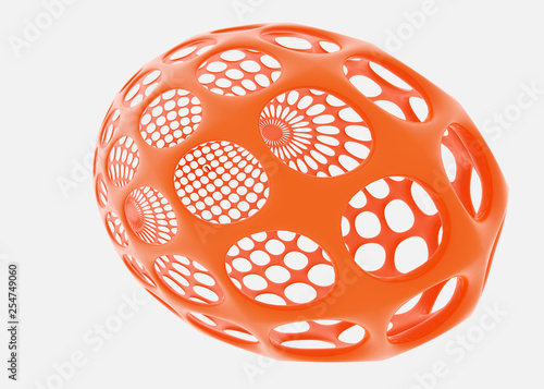 3d rendering of organic orange object