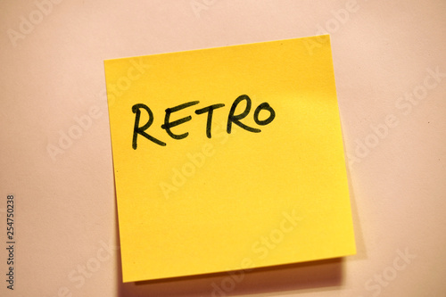 Scrum Agile Klebezettel Retro