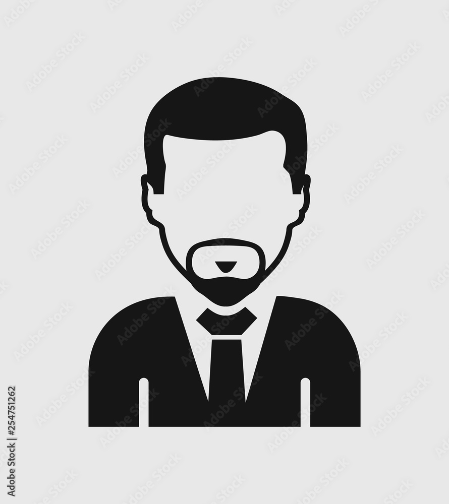 Corporate Man Icon. Flat style vector EPS. Corporate Man Icon. Flat style vector EPS.
