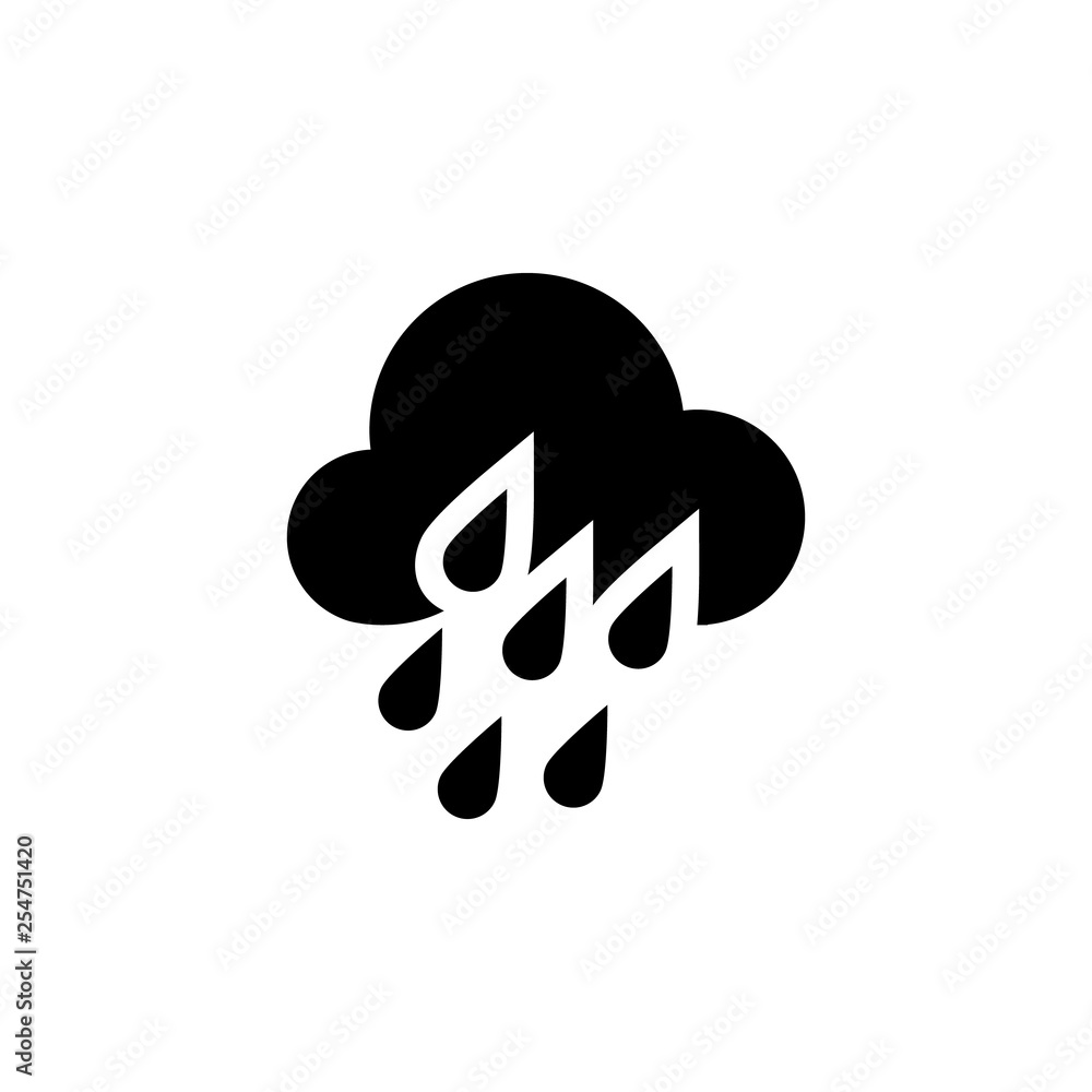 rain cloud icon. Element of weather illustration. Signs and symbols can be used for web, logo, mobile app, UI, UX rain cloud icon. Element of weather illustration. Signs and symbols can be used for web, logo, mobile app, UI, UX