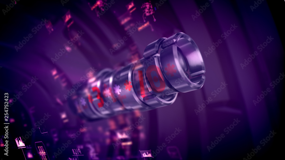 Metallic password cylinders placed askew Metallic password cylinders placed askew