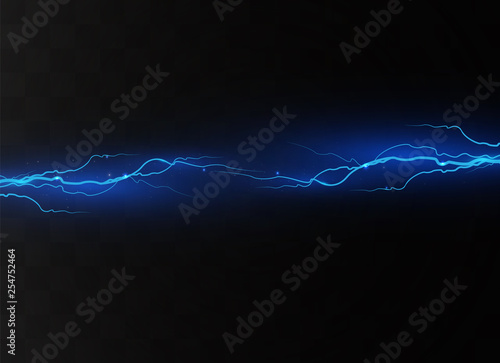 Lightning on a transparent