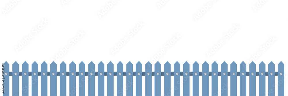 Weißer Zaun Flat Design Icon isoliert auf weißem Hintergrund Weißer Zaun Flat Design Icon isoliert auf weißem Hintergrund