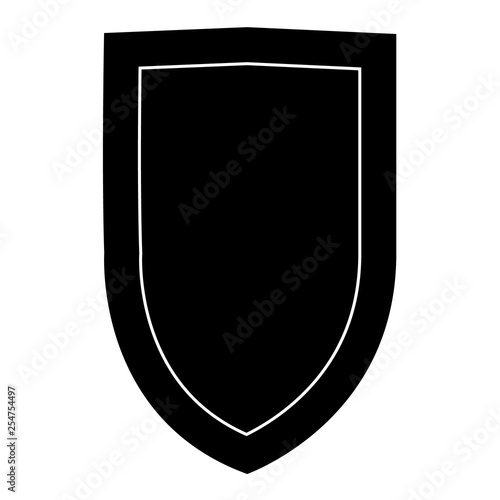 Free Download Isolated black shield on white background. Vector illustration of a shield  - GFXLoad