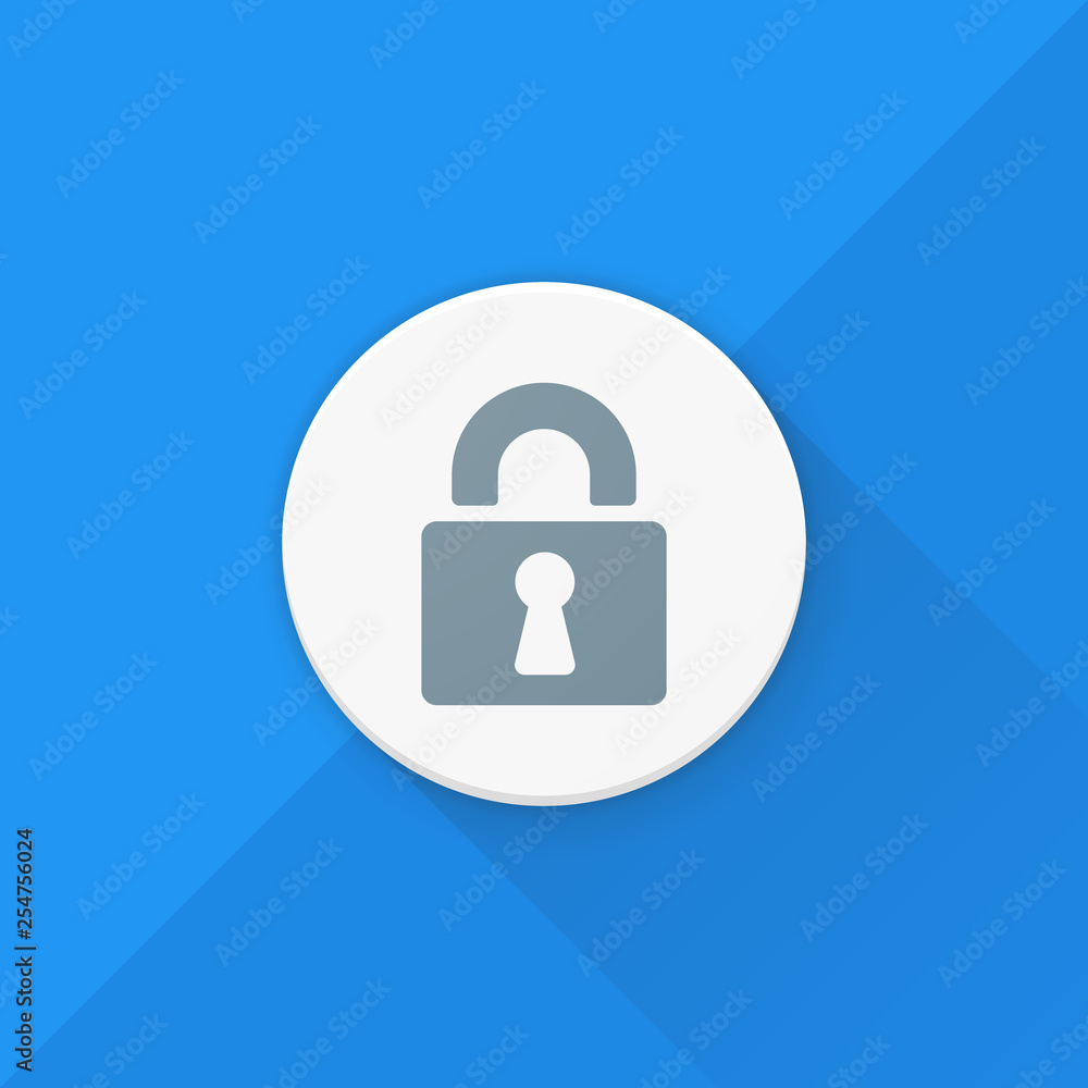 Lock Safety Sign Adaptive icon Material Design illustration Lock Safety Sign Adaptive icon Material Design illustration