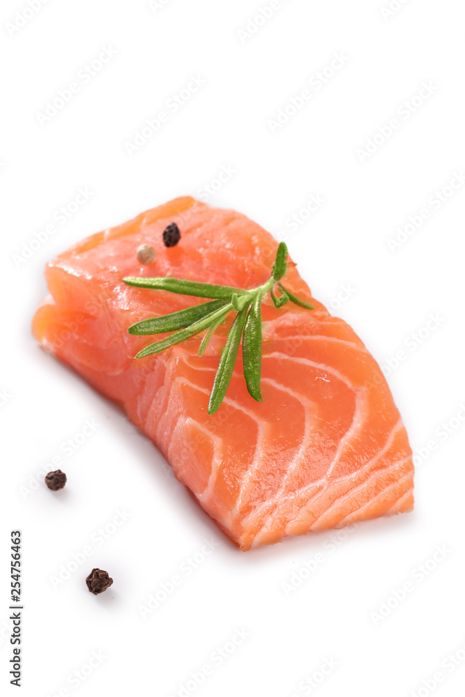 salmon fillet isolated on white background salmon fillet isolated on white background