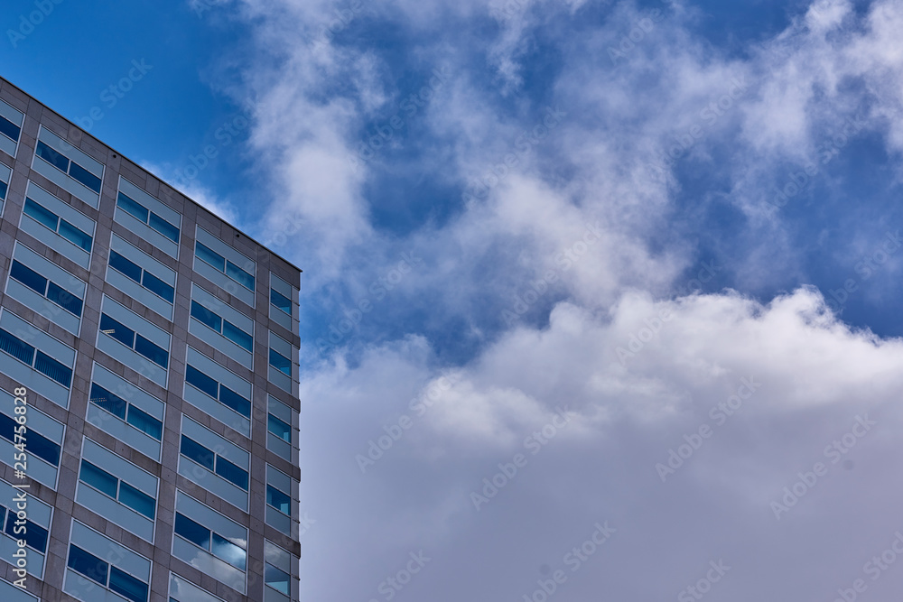 Reflection of Clouds in glass