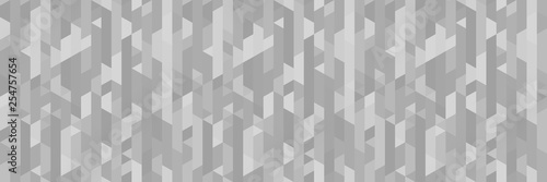 Polygonal tiled pattern. Multicolored background. Seamless abstract texture. Geometric wallpaper. Print for flyers and banners. Doodle for design. Black and white illustration