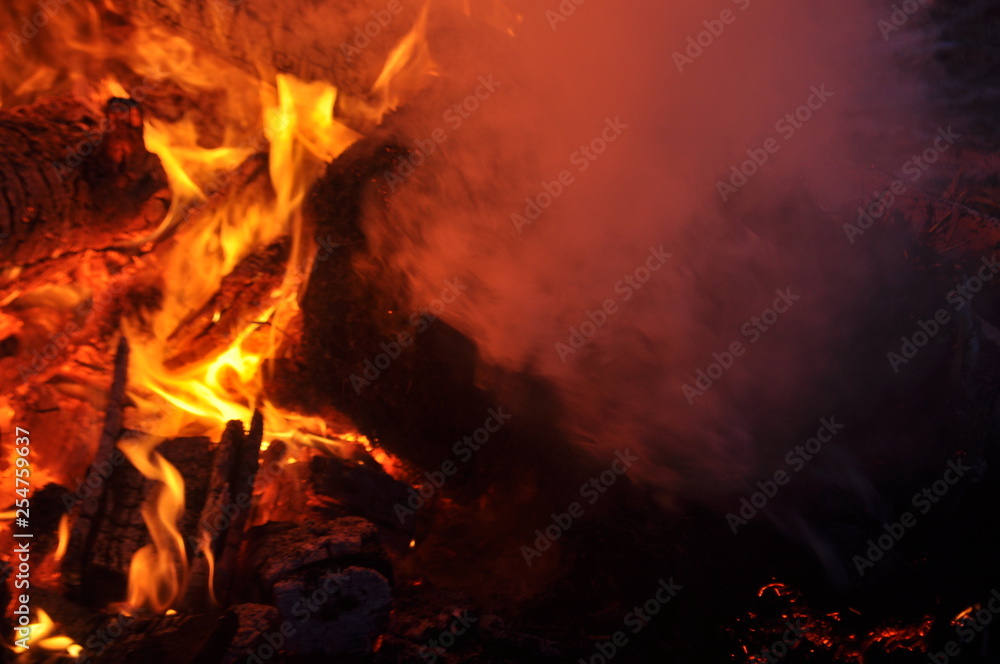 fire/ burning wood