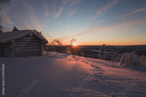 sunrise in finnish Lapland 