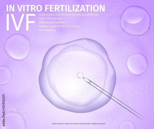 Close Up View of Needle Put Cell in Woman Egg.