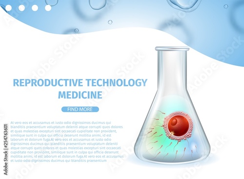 Reproductive Technology Medicine. IVF Banner.