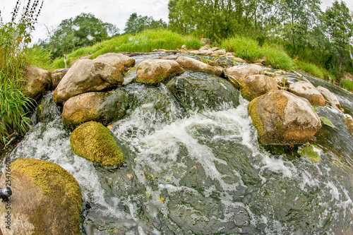 River stones landscape