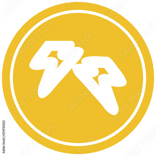 lightning bolts circular icon