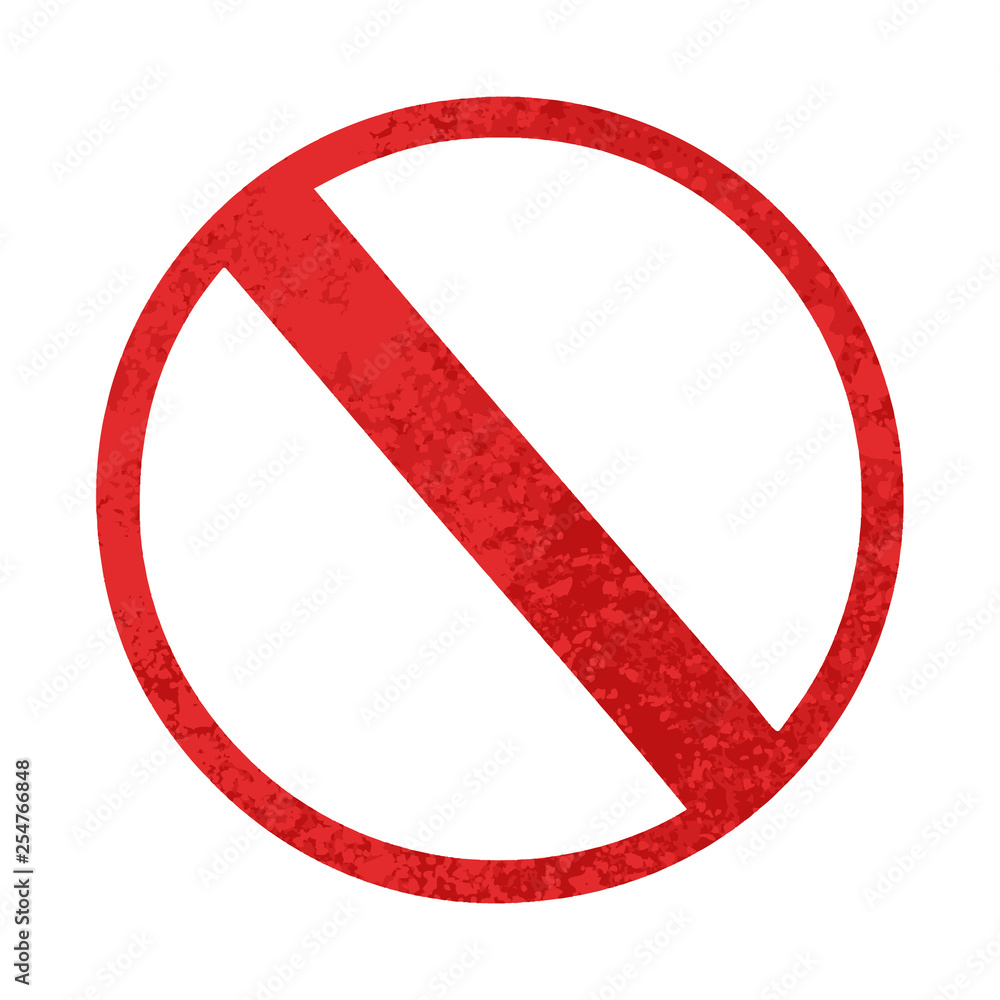 Fototapeta premium retro illustration style cartoon not allowed sign