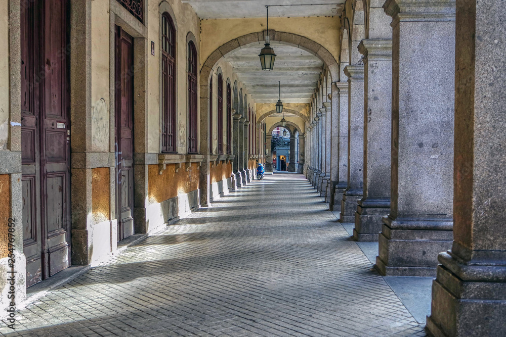 Old street in Braga downtown, Portugal