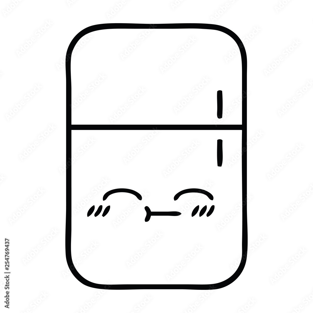 line drawing cartoon fridge freezer line drawing cartoon fridge freezer