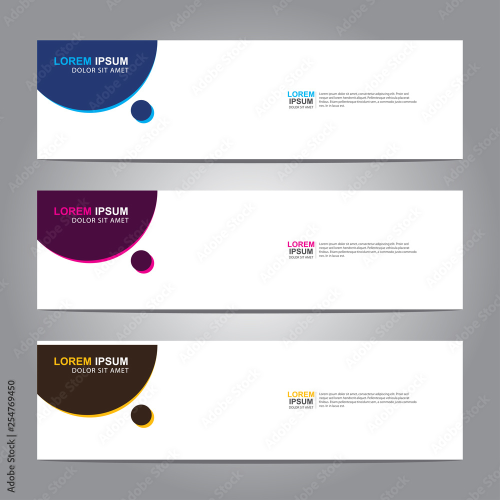 Vector abstract web banner design template. Collection of web banner template. Abstract geometric web design banner template isolated on grey background. Vector abstract web banner design template. Collection of web banner template. Abstract geometric web design banner template isolated on grey background.